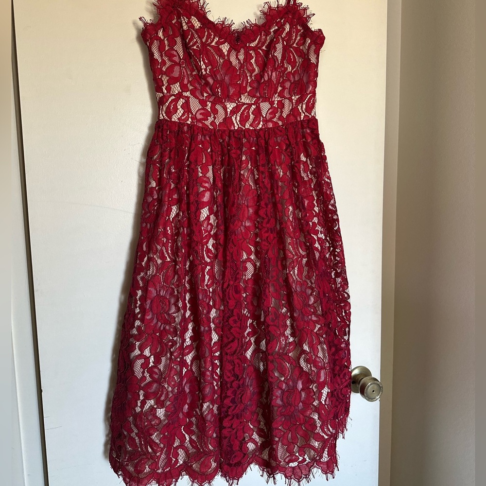 Eliza J Red Lace Dress 2P
